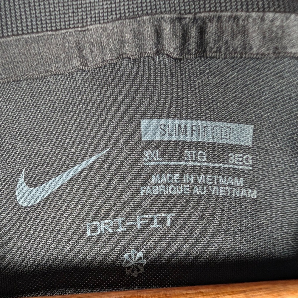 Nike Polo Shirt Mens 3XL Slim Fit Black Dri-FIT Soccer Short Sleeve‎ DR1346-010 - Picture 3 of 8